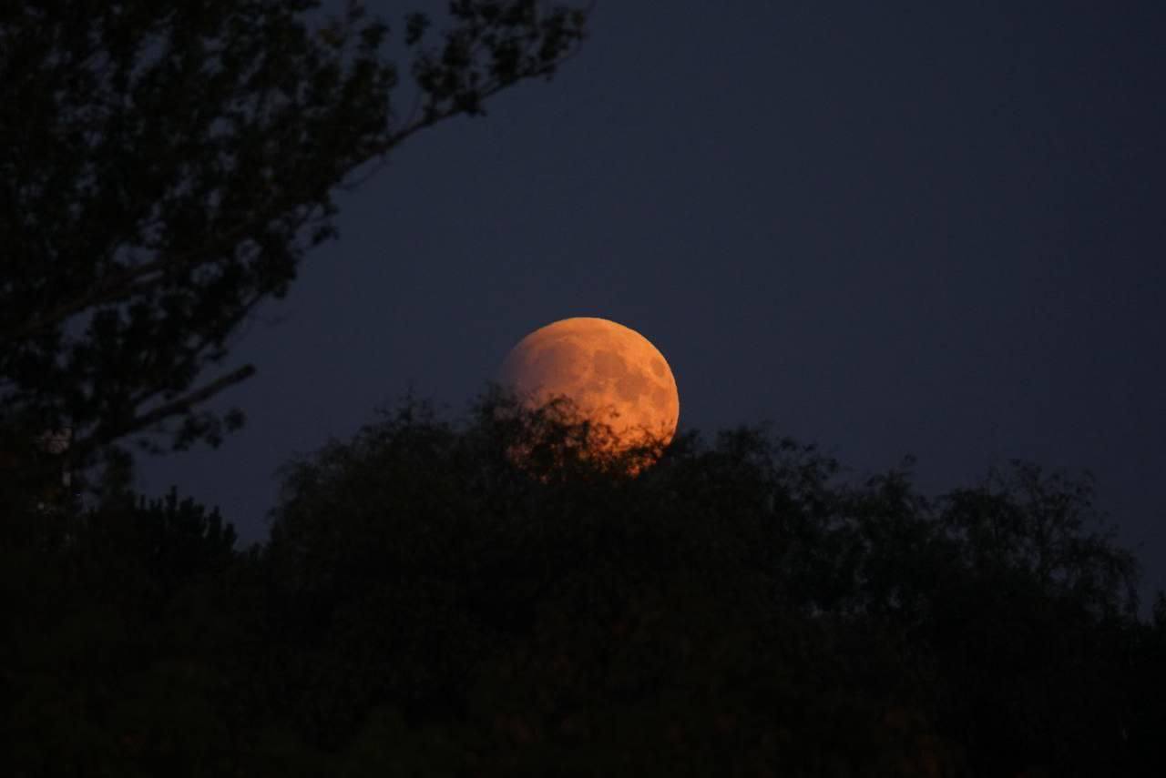 Photographs of the lunar eclipse from all over the country