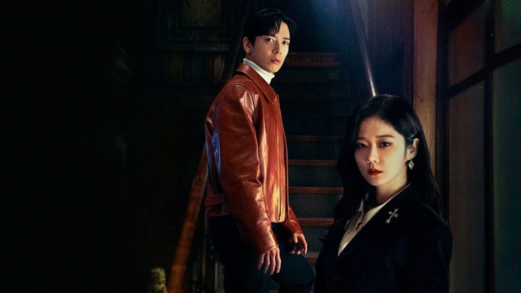 A frame from the TV series