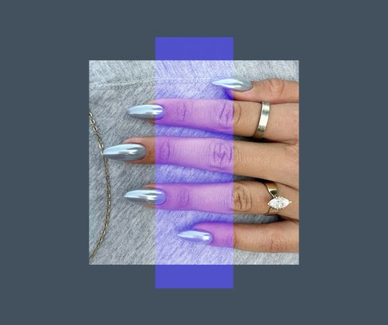 «Лунный камень» – трендовая идея новогоднего нейл-арта