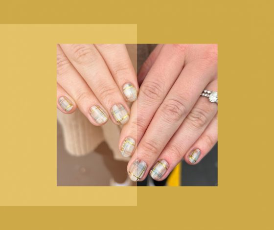 «Клетчатый маникюр» – зимний нейл-арт 2026 года